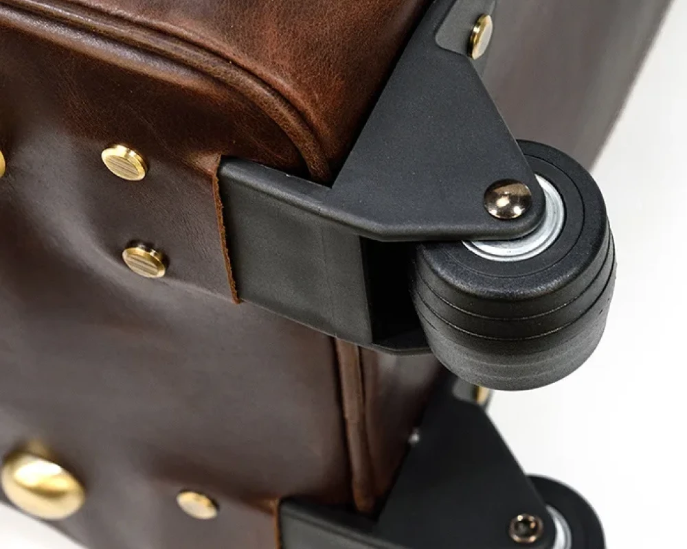 leather luggage carry on
